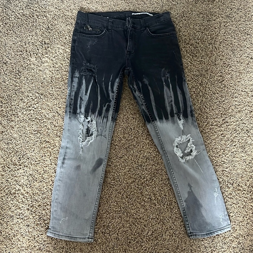 Zara jeans black gray denim